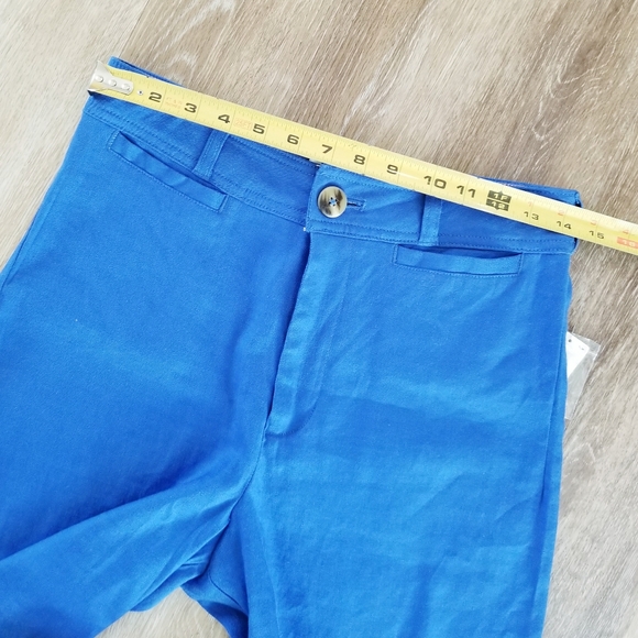 Maeve Anthropologie NWT The Ettie High-Rise Crop Wide-Leg Flare Pants Blue sz 29 - Picture 8 of 16